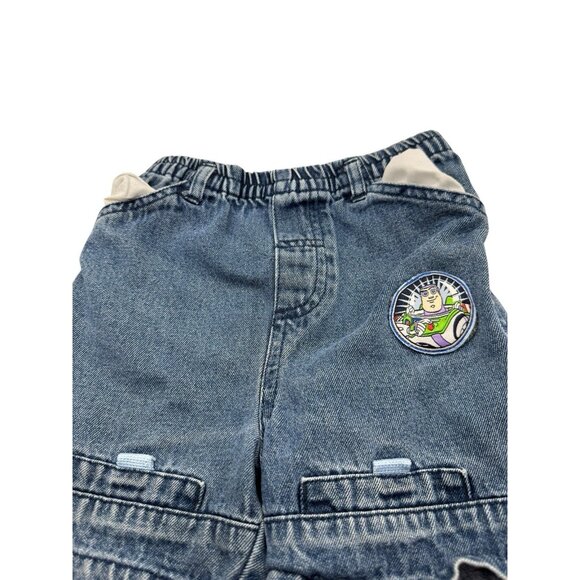 RARE Excellent Vintage 90s y2k Disney Buzz Light Year 3T Shorts Toy Story Kids - Picture 6 of 14